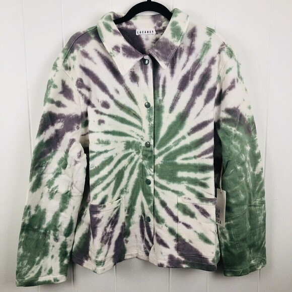Anthropologie Tops - Anthropologie Lacausa Womens Kismet Jacket Sugar Plum Swirl Small